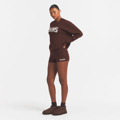 SWEATER KNIT LOGO SHORT | COCOA EGRET