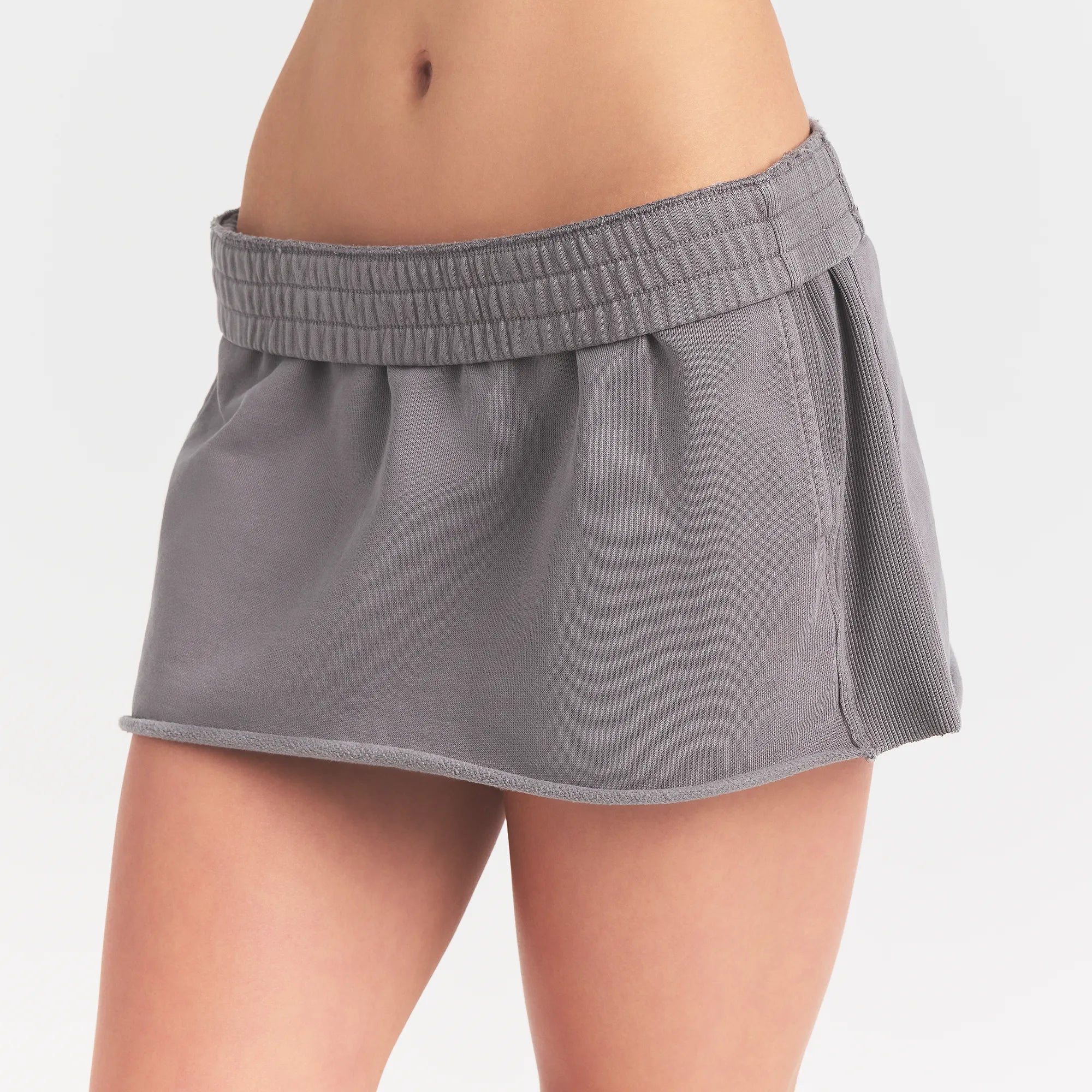 BOYFRIEND FLEECE MINI SKIRT | SHADOW