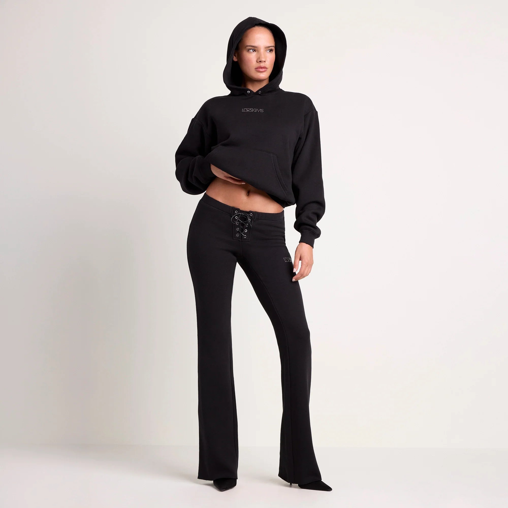 LUDOVIC DE SAINT SERNIN X SKIMS COTTON FLEECE HOODIE | ONYX