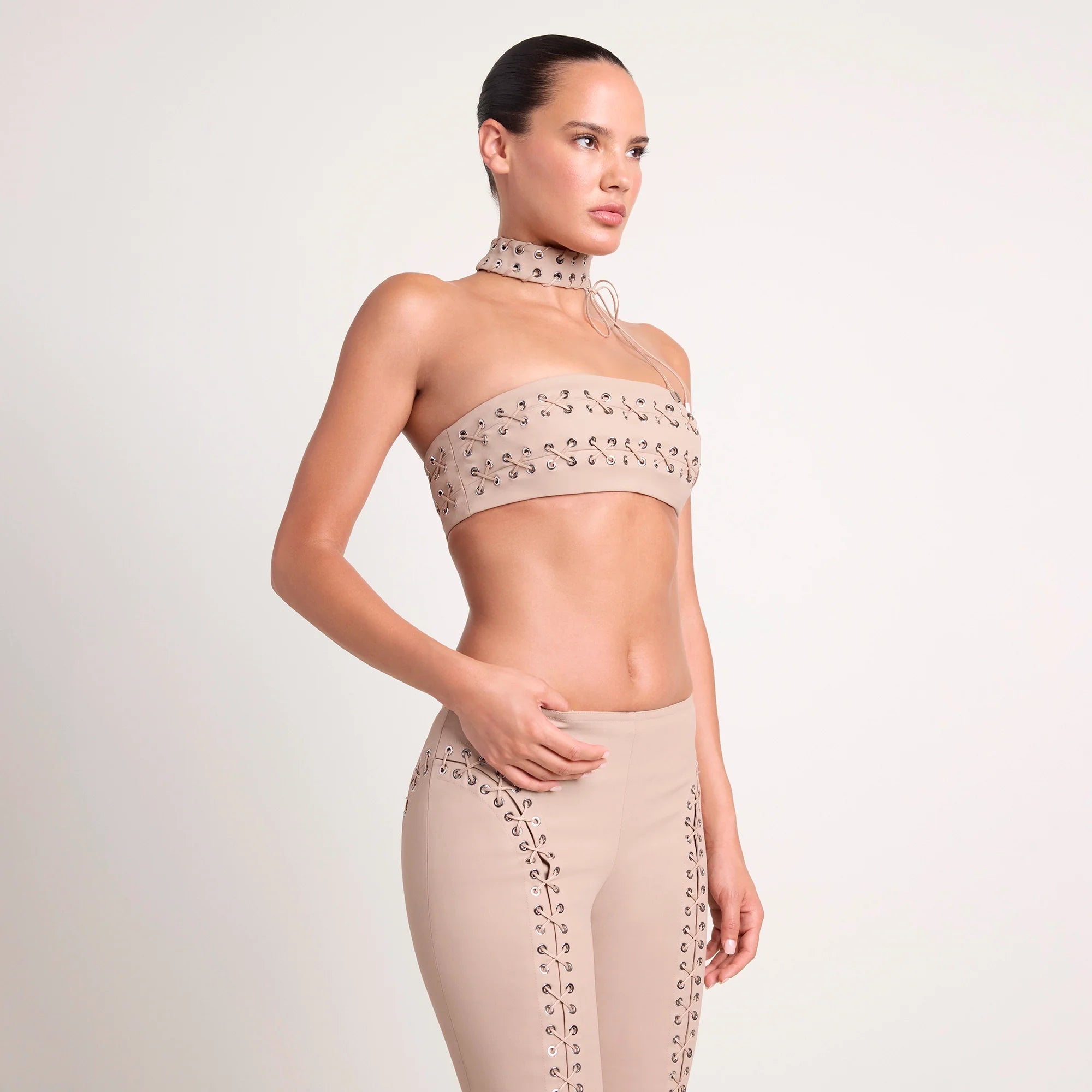 LUDOVIC DE SAINT SERNIN X SKIMS WAXED COTTON BANDEAU | CLAY
