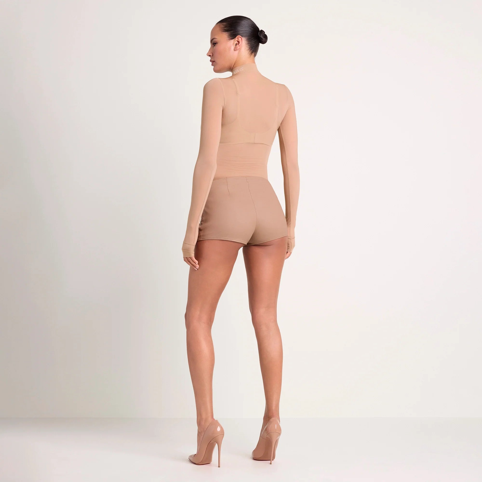 LUDOVIC DE SAINT SERNIN X SKIMS MILKY SHEER MOCK NECK LONG SLEEVE TOP | SIENNA