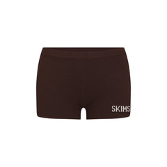 SWEATER KNIT LOGO SHORT | COCOA EGRET