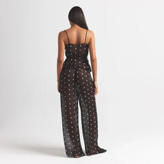 SKIMS ROMANCE WRAP CAMI TOP | OBSIDIAN SPACED HEARTS