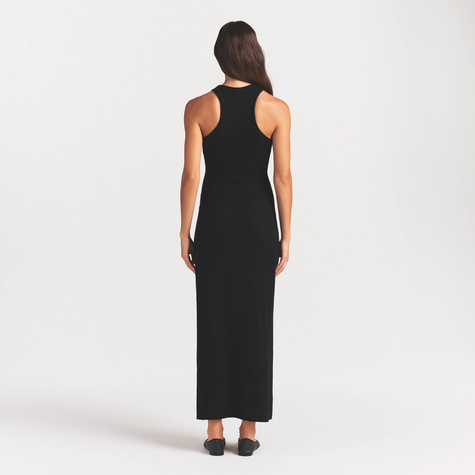 AIRY CASHMERE LONG DRESS | ONYX