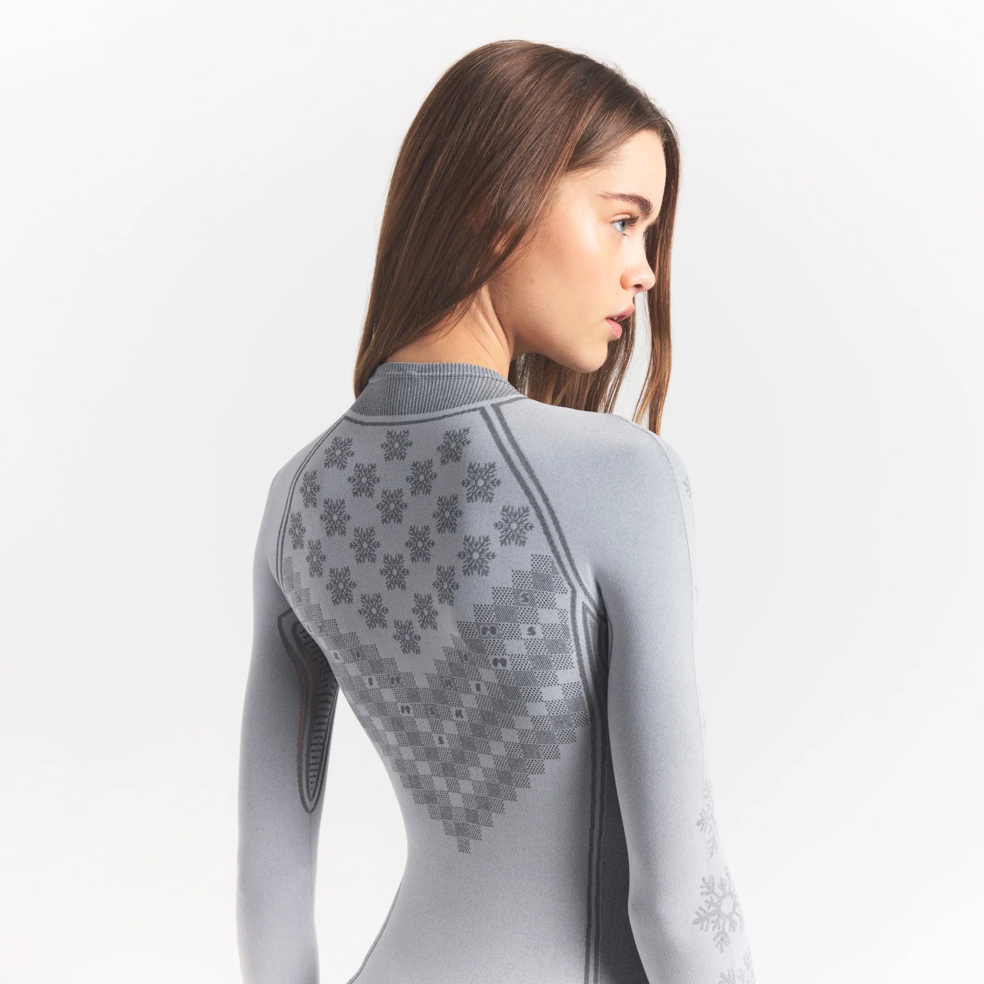 SKIMS FIRST LAYERS HALF ZIP ONESIE | MIRROR WINTER FAIRISLE