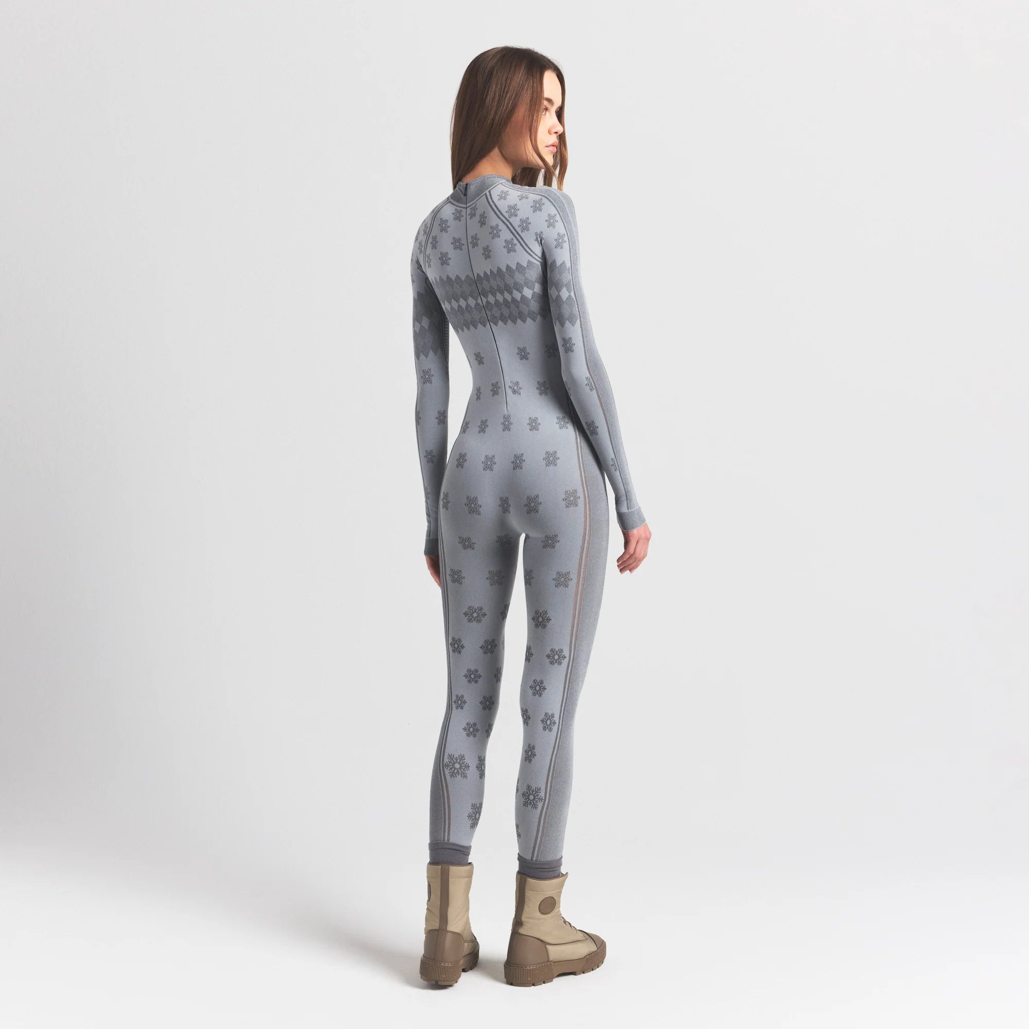 SKIMS FIRST LAYERS TURTLENECK CATSUIT | MIRROR WINTER FAIRISLE
