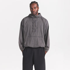 WOVEN MENS ANORAK JACKET | ASH CHECK