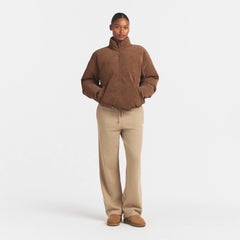 FAUX SUEDE HALF ZIP JACKET | JASPER