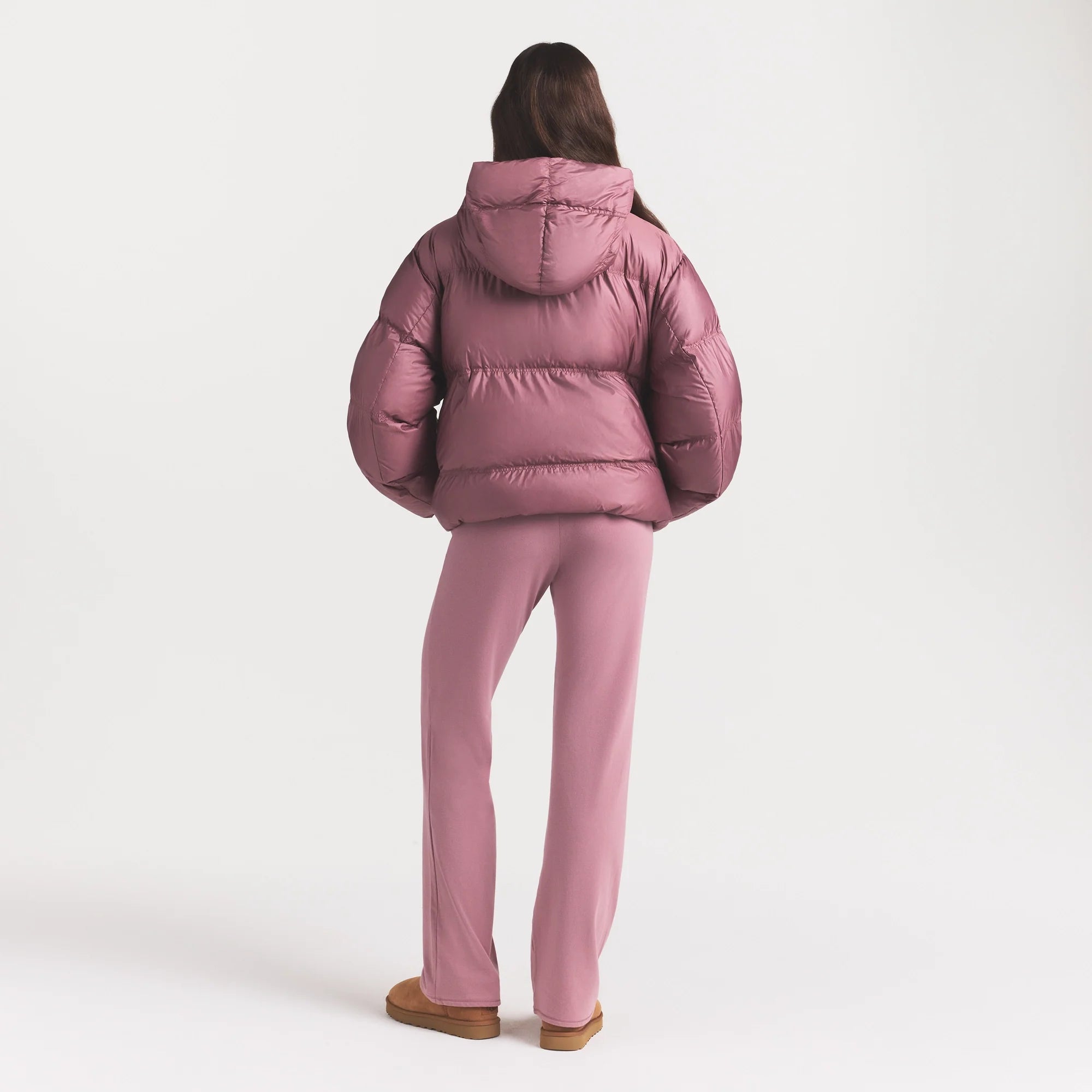SKIMS PUFFERS HOODED JACKET | MUTED MAUVE