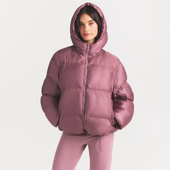 SKIMS PUFFERS HOODED JACKET | MUTED MAUVE