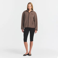 OUTDOOR FLEECE MOCK NECK ZIP UP JACKET | AMETHYST