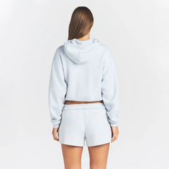 COTTON FLEECE HOODIE | LIGHT HEATHER GREY