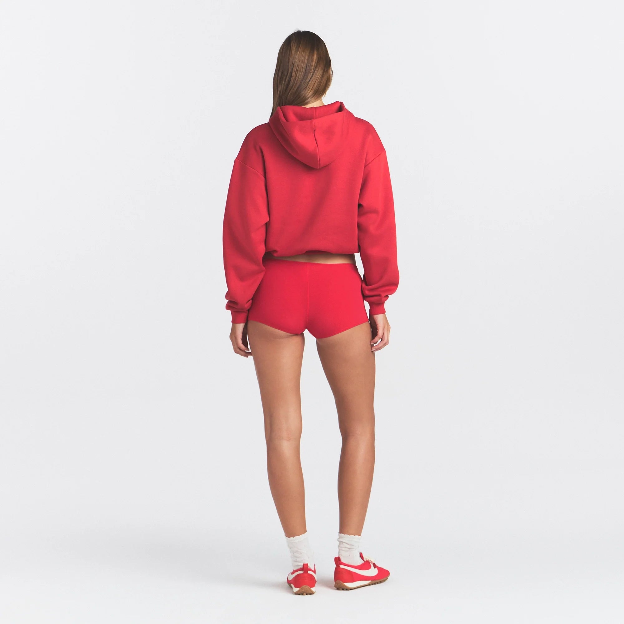 COTTON FLEECE HOODIE | WASHED RED