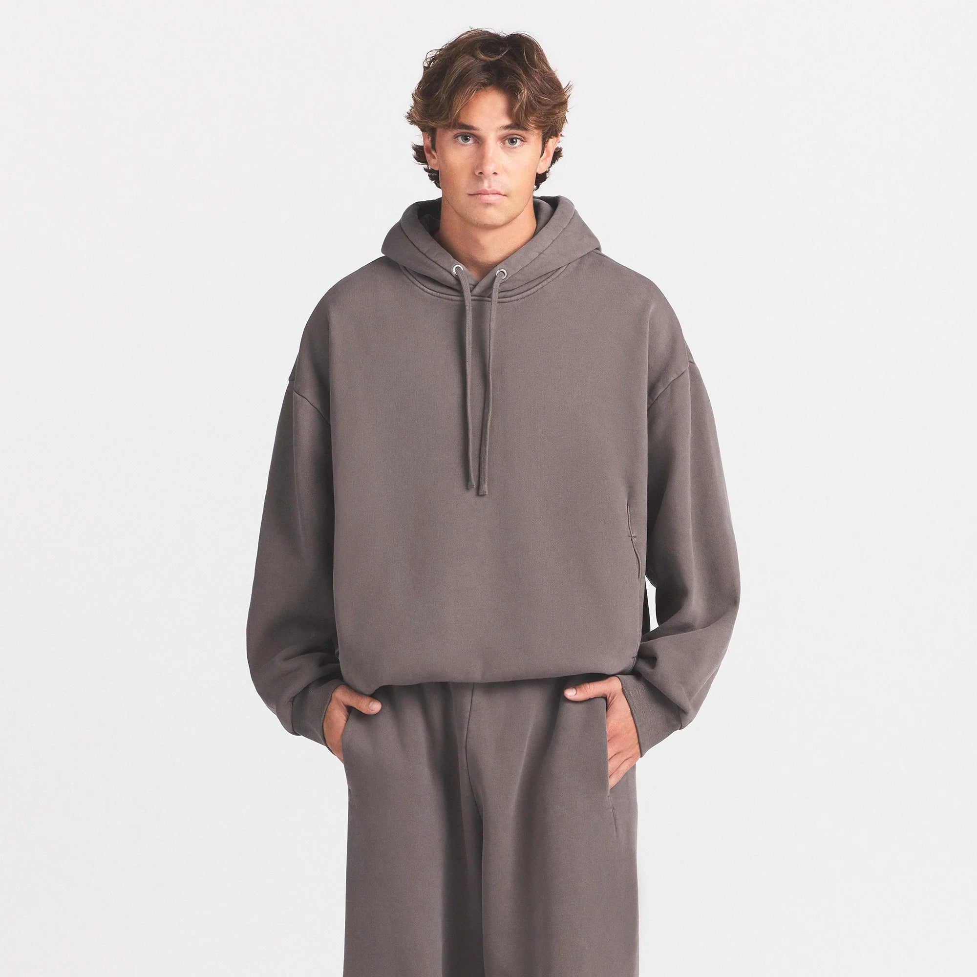 HEAVYWEIGHT FLEECE MENS HOODIE | STERLING