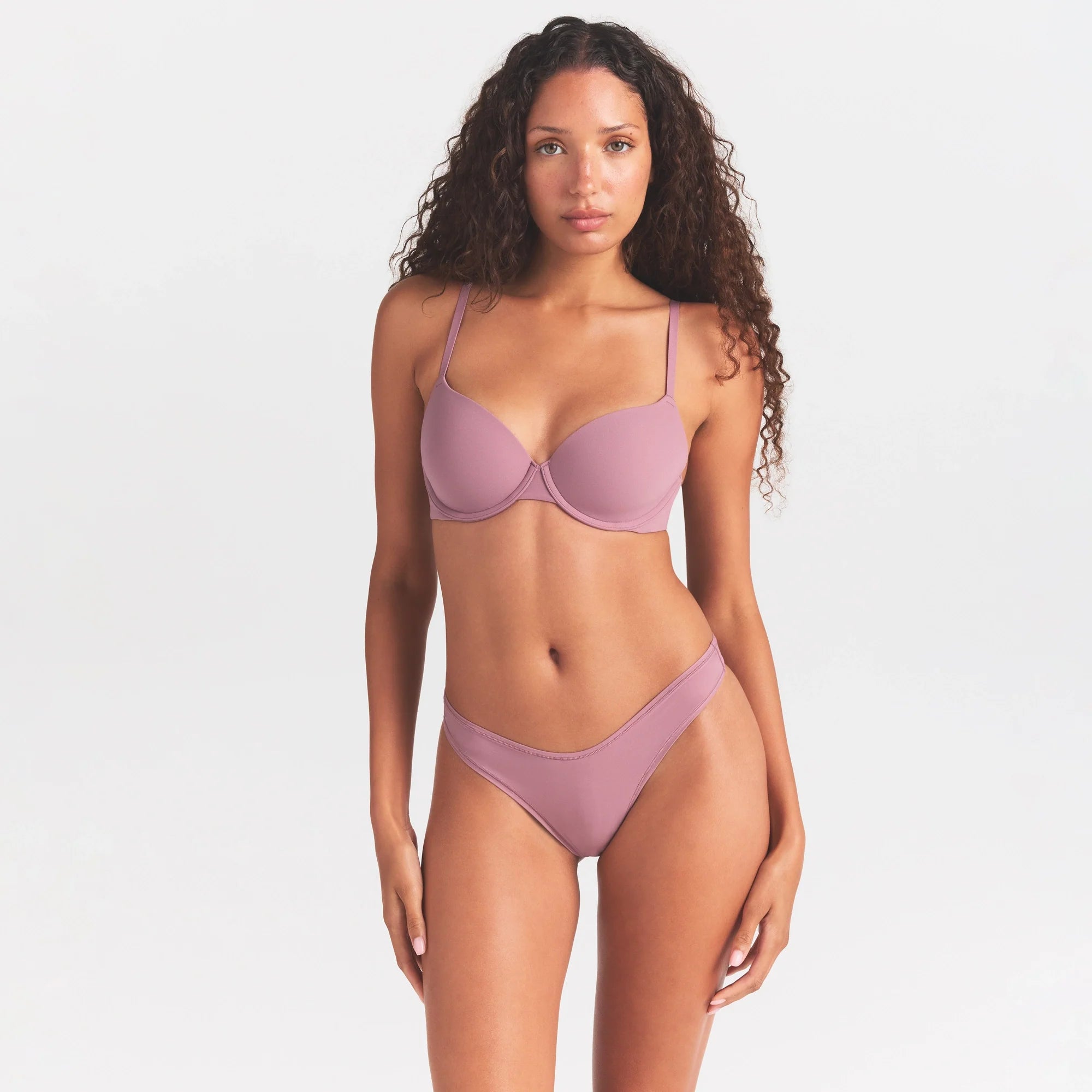 FITS EVERYBODY DIPPED FRONT THONG | MUTED MAUVE