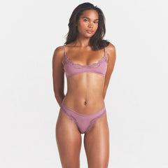 FITS EVERYBODY LACE TANGA | MUTED MAUVE