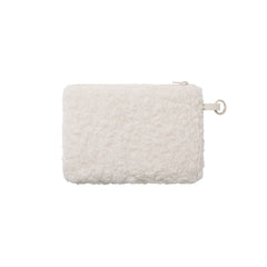 FAUX SHEARLING MEDIUM POUCH KEYCHAIN | IVORY