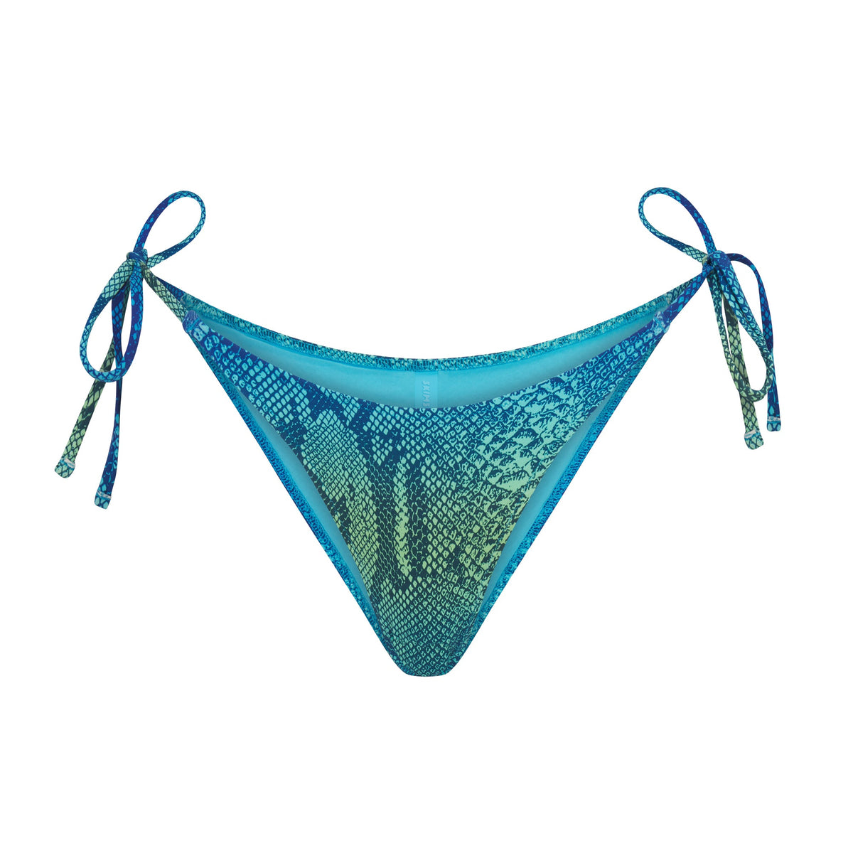 SIGNATURE SWIM DIPPED TIE BIKINI BOTTOM | AQUA OMBRE SNAKE