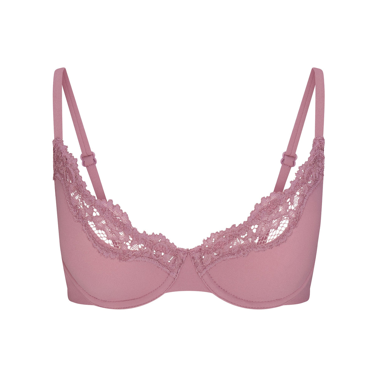 FITS EVERYBODY LACE UNLINED SCOOP BRA | MUTED MAUVE