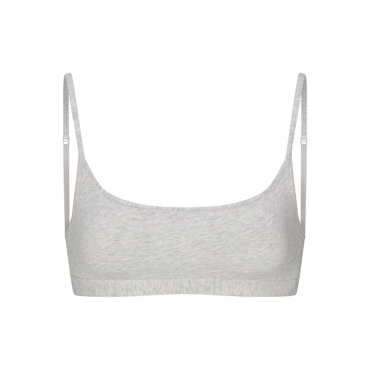 EVERYDAY COTTON SCOOP BRALETTE | LIGHT HEATHER GREY