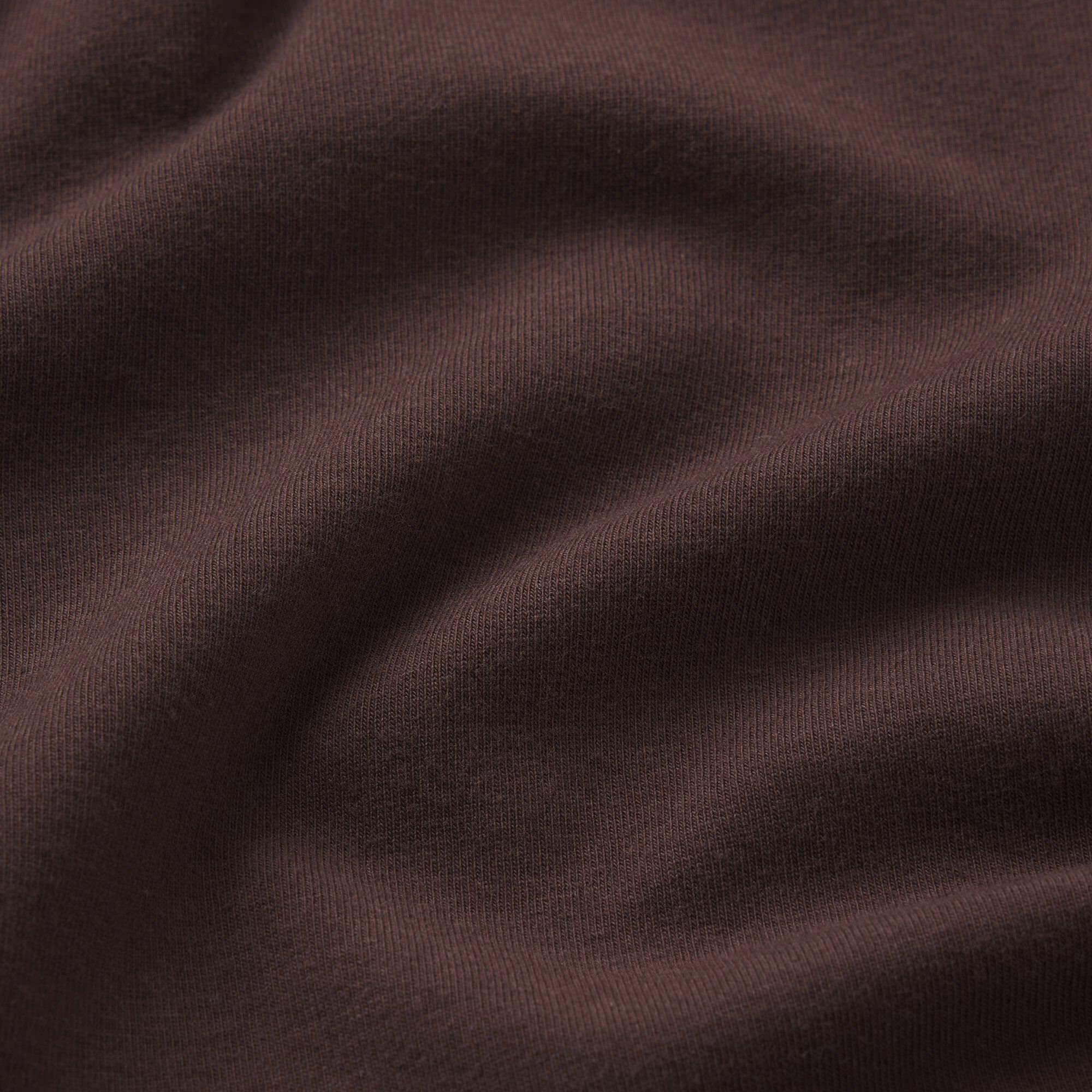COTTON JERSEY LONG SLEEVE T-SHIRT | ESPRESSO