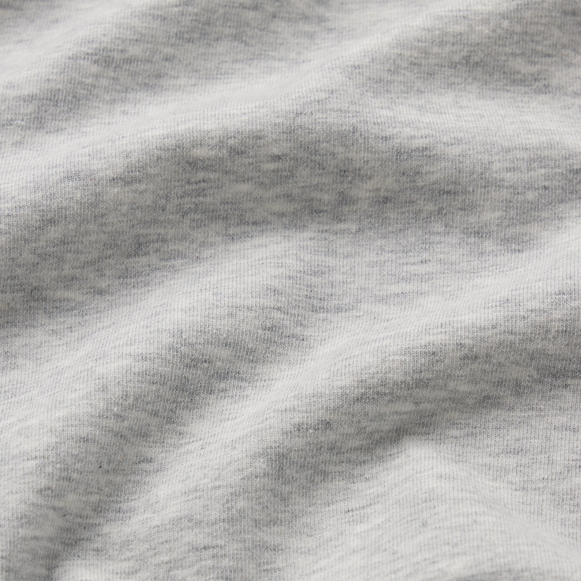 COTTON JERSEY V NECK LONG SLEEVE TOP | LIGHT HEATHER GREY