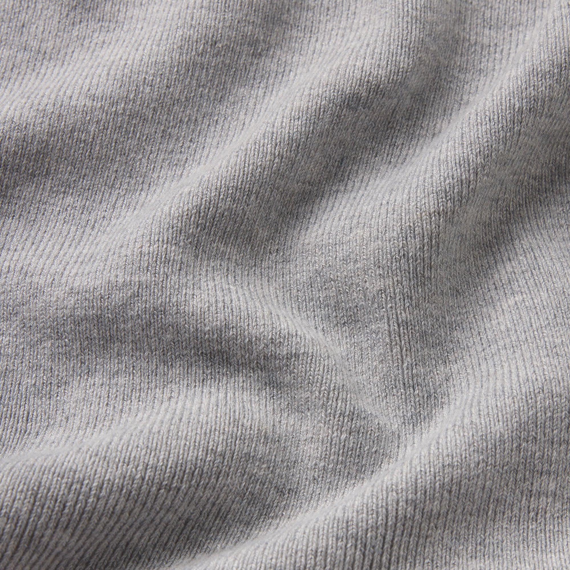 ESSENTIAL KNIT ROUNDED CROPPED CARDIGAN | MID HEATHER GREY