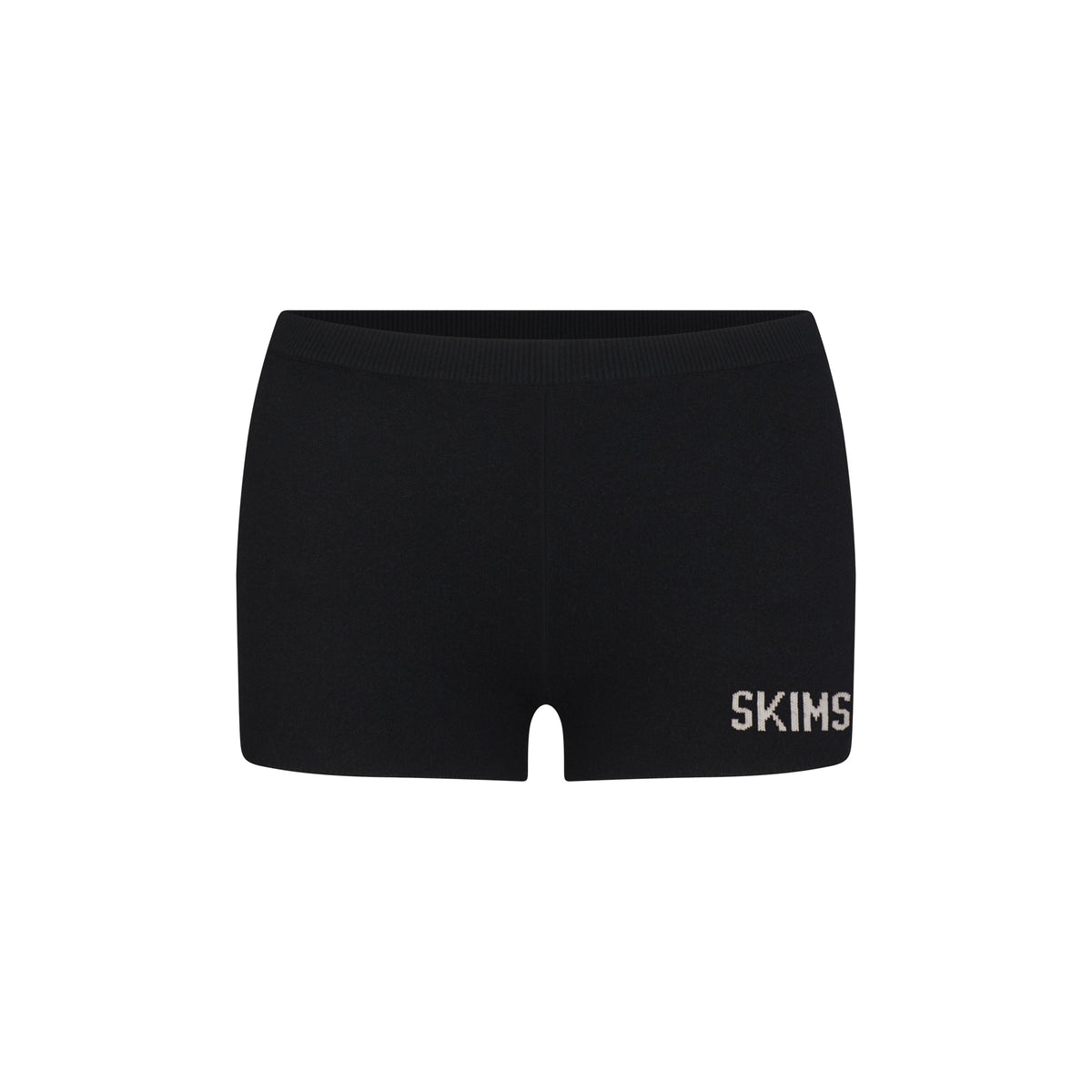 SWEATER KNIT LOGO SHORT | ONYX EGRET