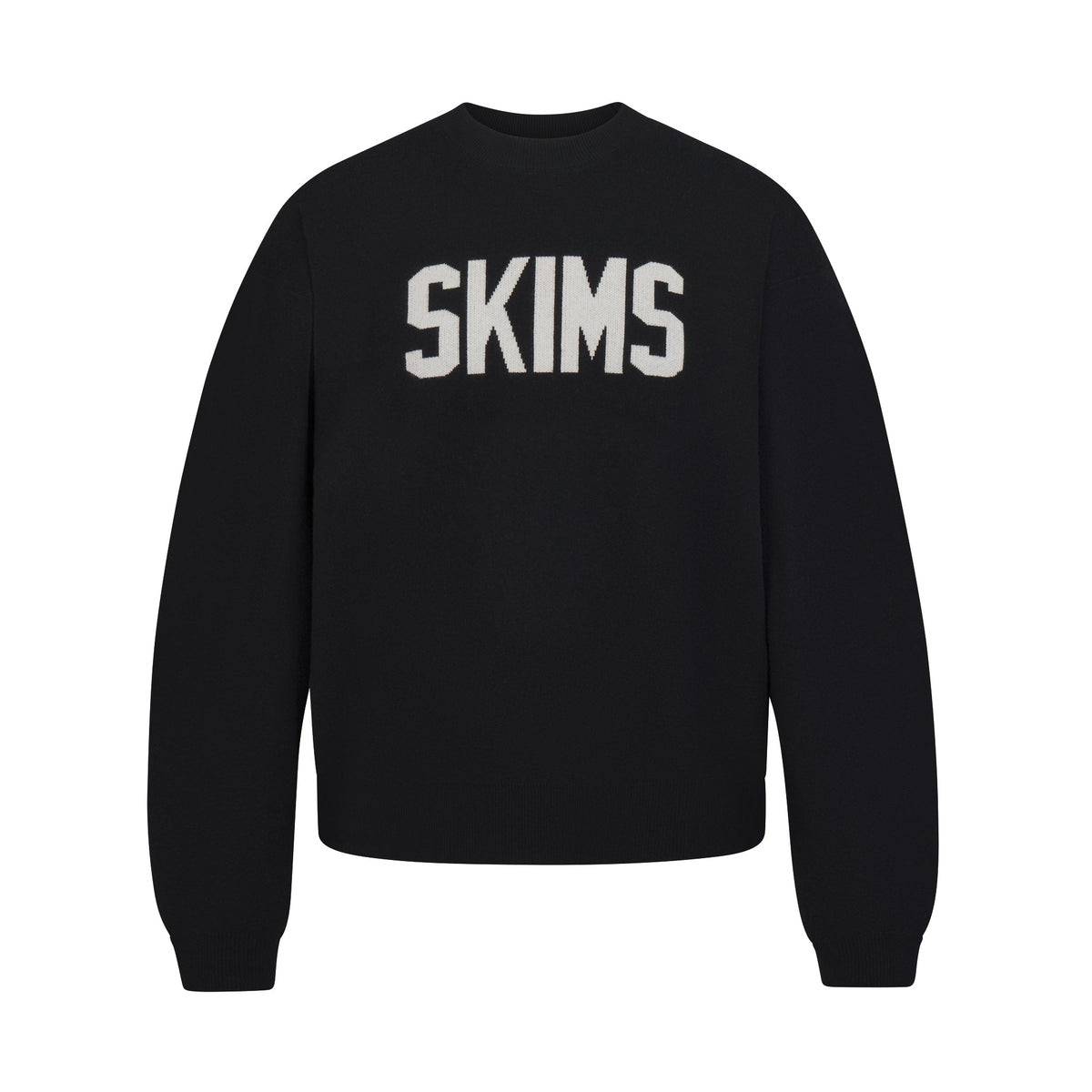 SWEATER KNIT LOGO PULLOVER | ONYX EGRET