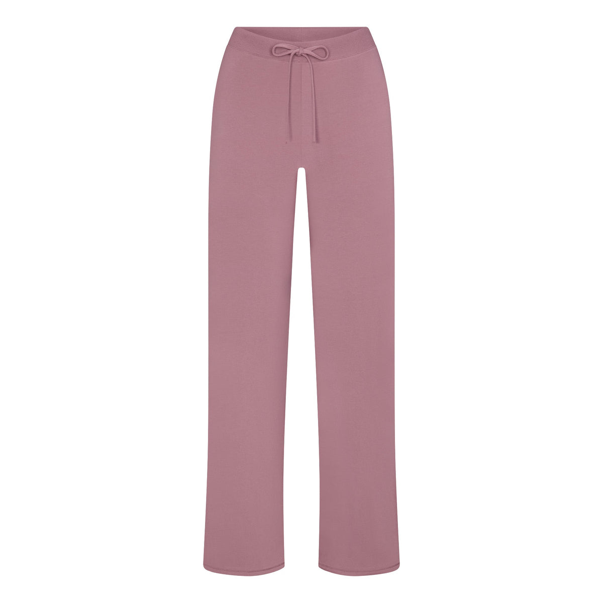 COTTON JERSEY STRAIGHT LEG PANT | MUTED MAUVE