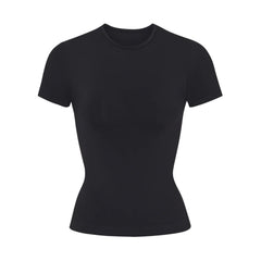 SOFT SMOOTHING SEAMLESS T-SHIRT | ONYX
