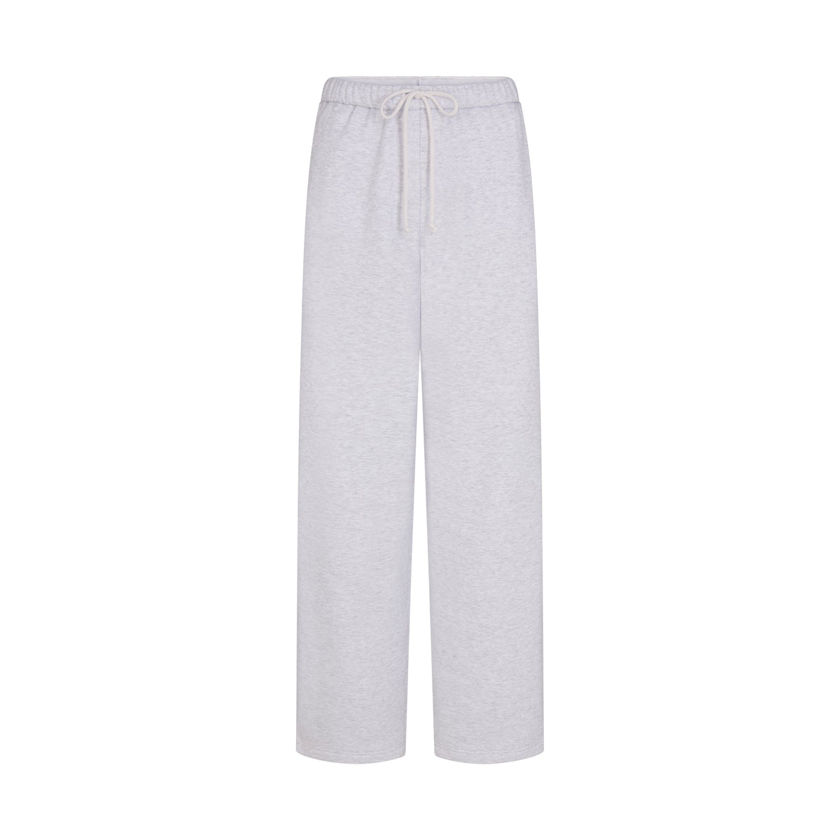 COTTON FLEECE STRAIGHT LEG PANT | LIGHT HEATHER GREY ARCHED SKIMS PLAID