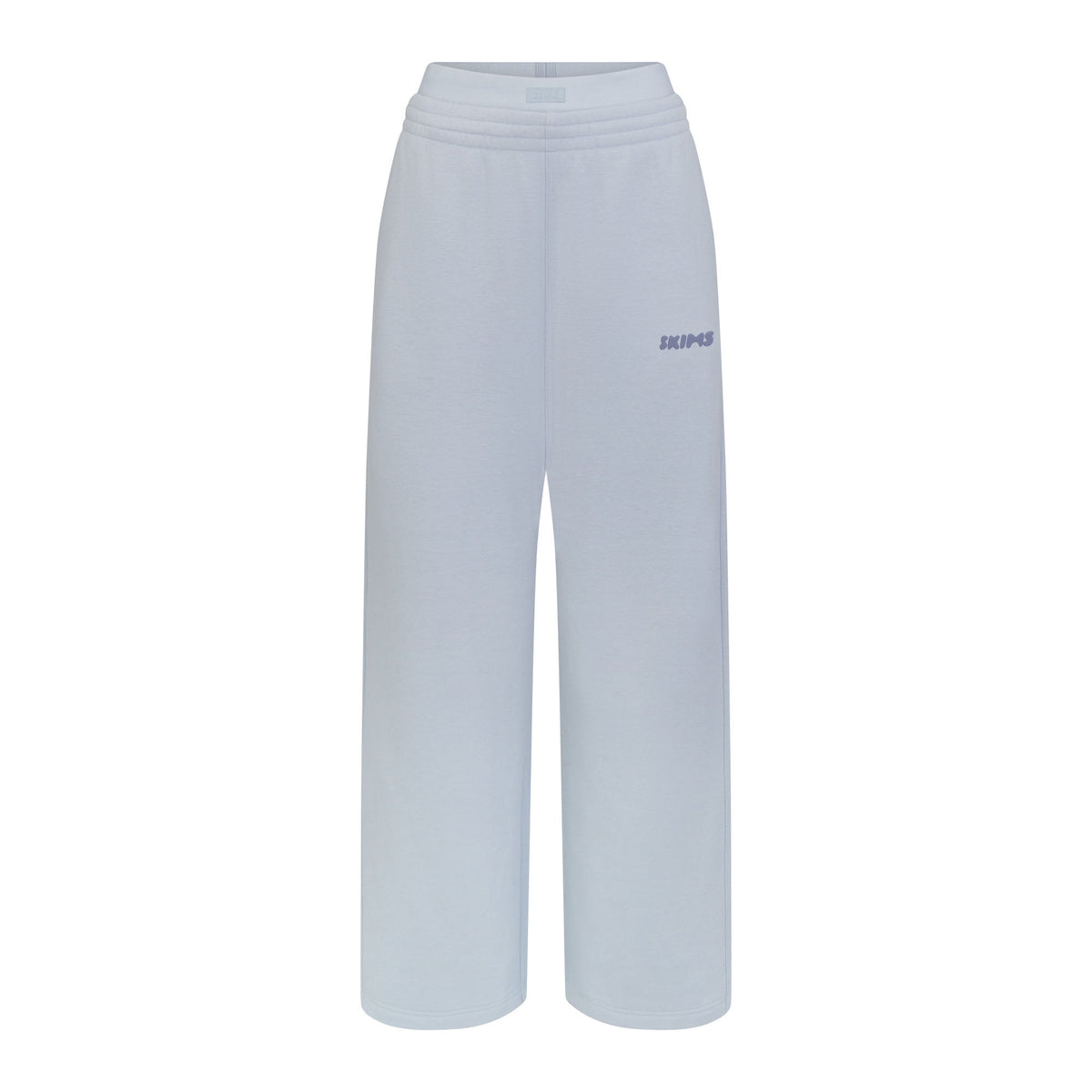 COTTON FLEECE DOUBLE WAISTBAND PANT WITH EMBOSSED LOGO | FOG