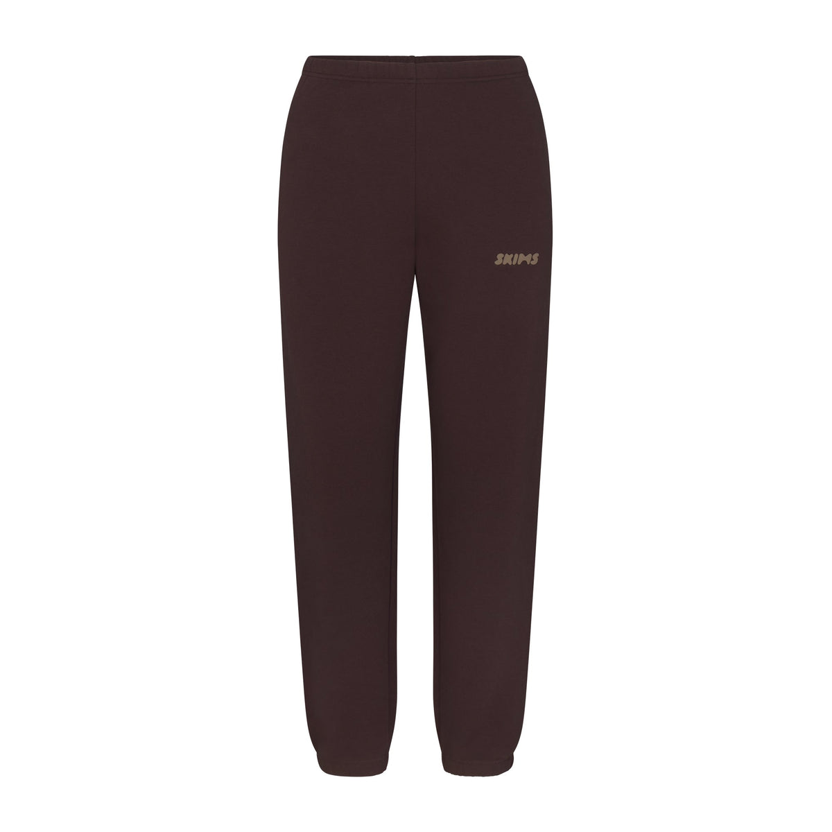 COTTON FLEECE JOGGER WITH EMBOSSED LOGO | ESPRESSO