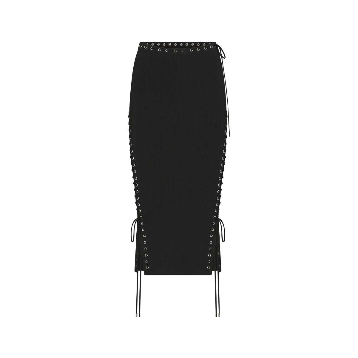 LUDOVIC DE SAINT SERNIN X SKIMS REFINED KNIT MIDI SKIRT | ONYX