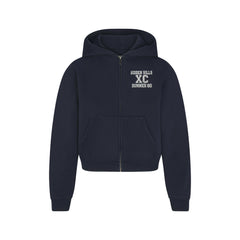 BOYFRIEND FLEECE ZIP UP HOODIE | NAVY HIDDEN HILLS