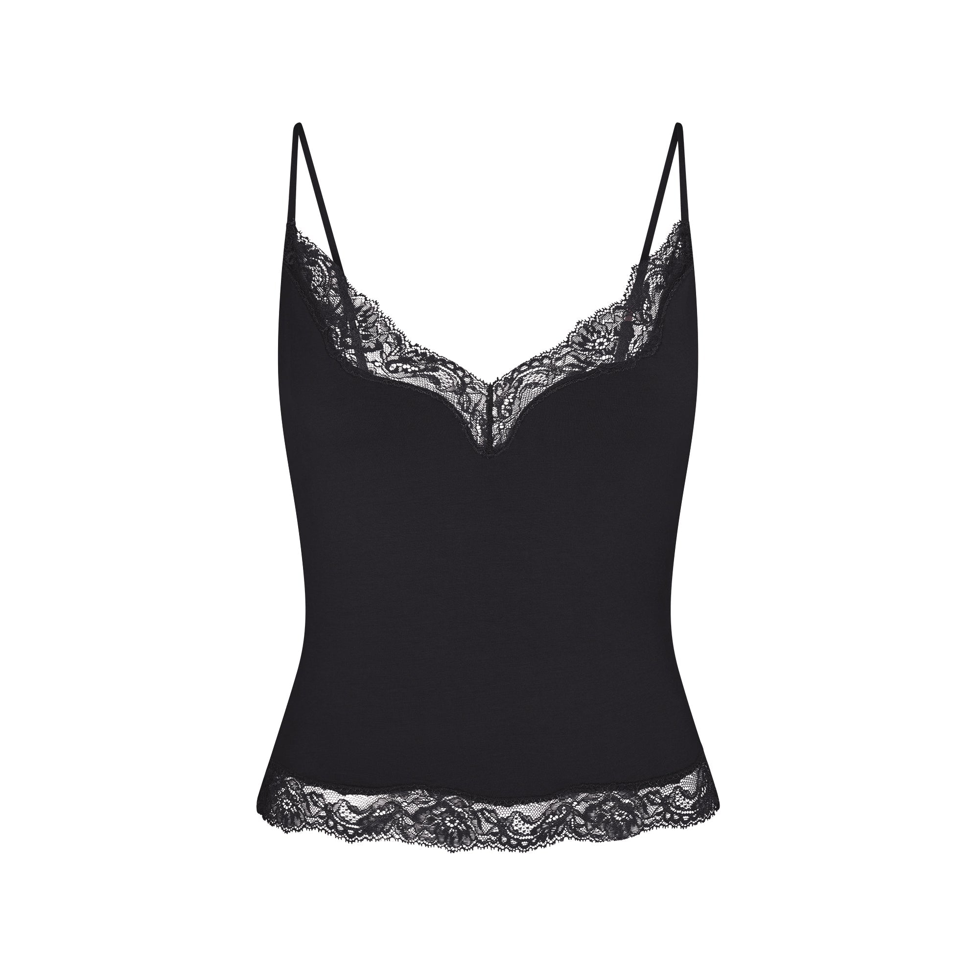 SKIMS SLEEP LACE CAMI AND PANT SLEEP SET | ONYX