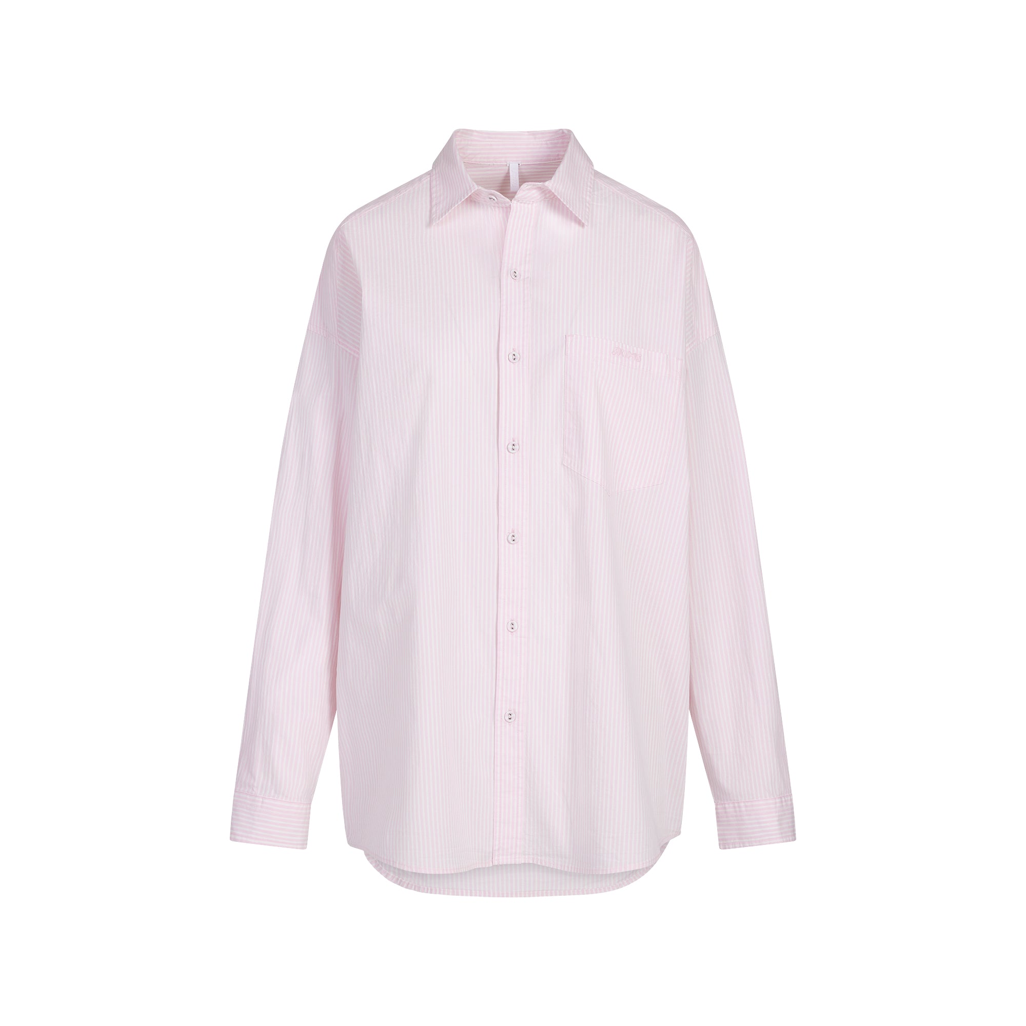 COTTON POPLIN OVERSIZED SLEEP SET | CHERRY BLOSSOM STRIPE