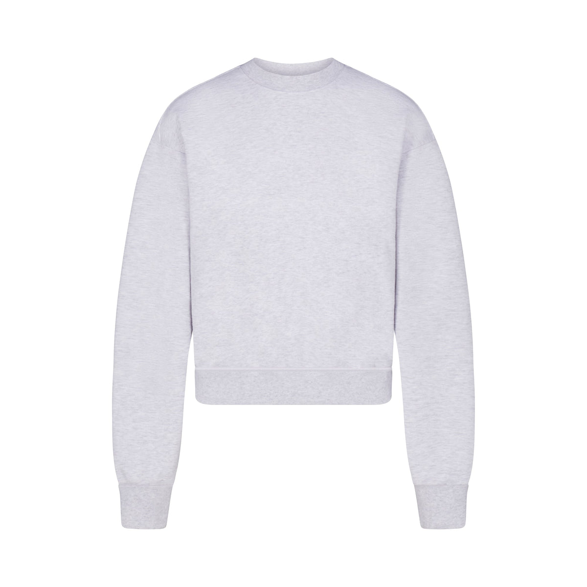 COTTON FLEECE CREWNECK | LIGHT HEATHER GREY