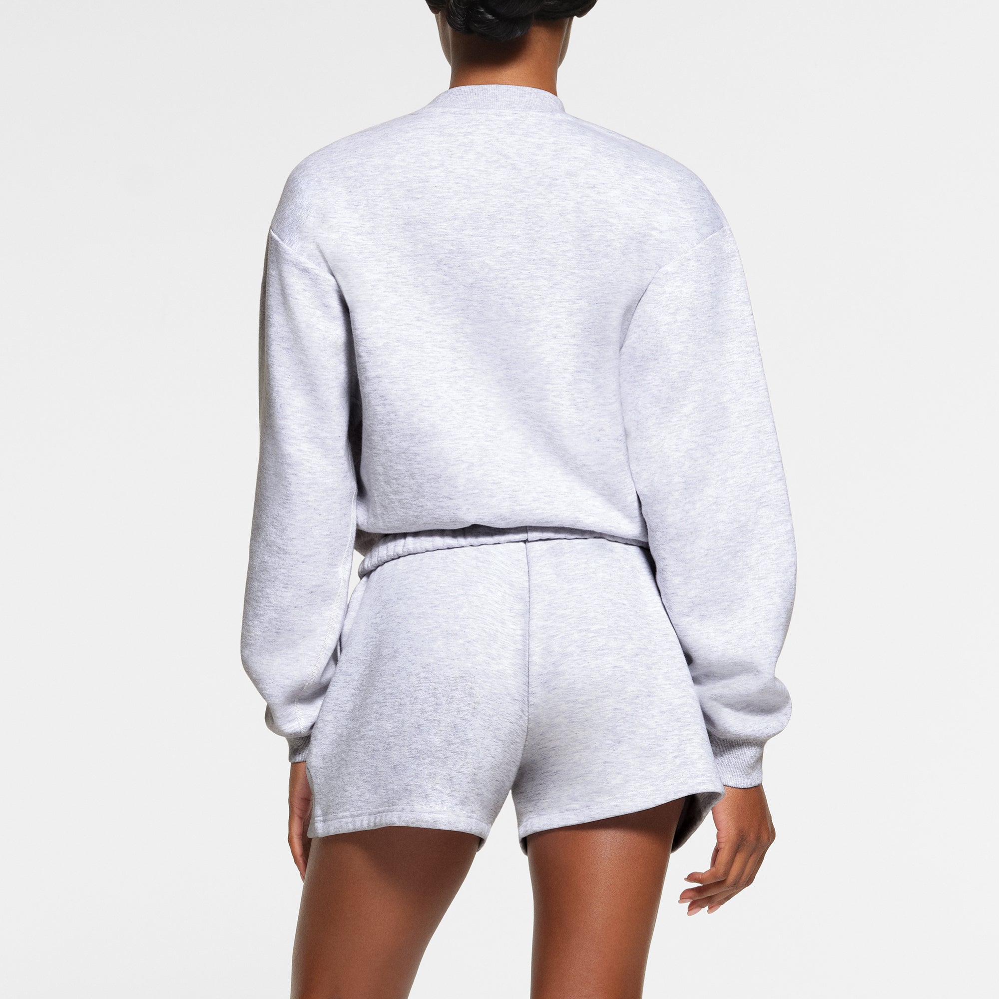 COTTON FLEECE CREWNECK | LIGHT HEATHER GREY