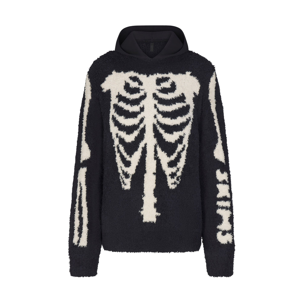 COZY KNIT OVERSIZED HOODIE | OBSIDIAN SKELETON