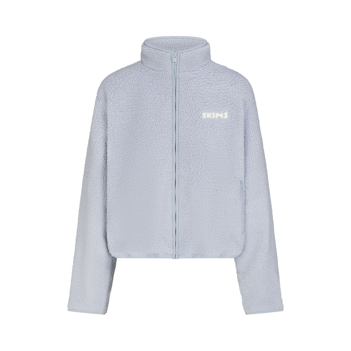 TEDDY BOXY ZIP UP JACKET | FOG