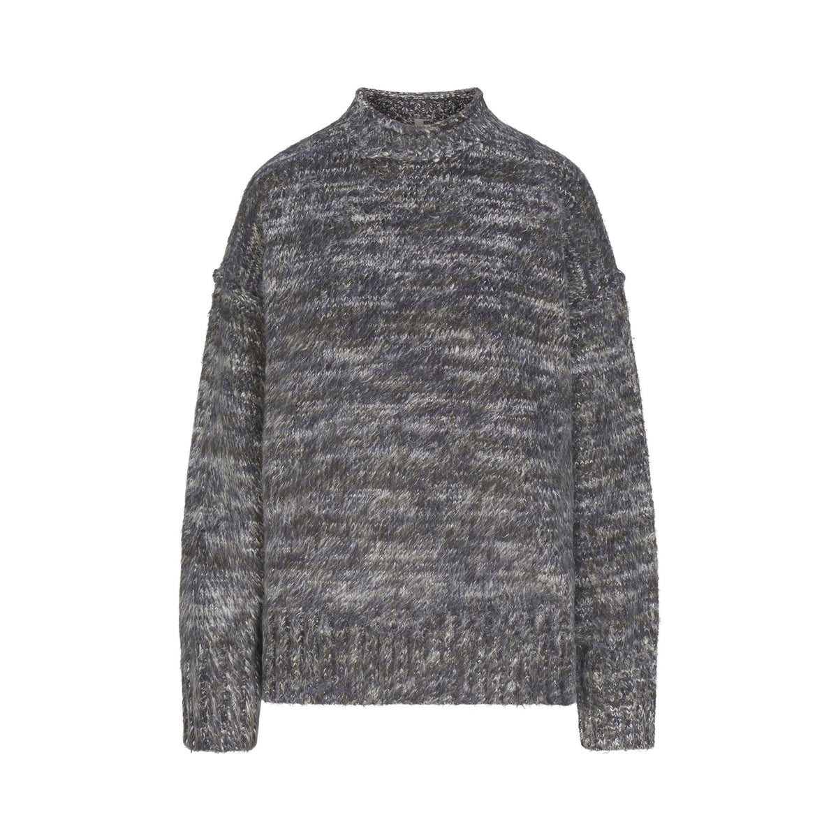TEXTURED KNIT BRUSHED OVERSIZED PULLOVER | LAGOON HEATHER