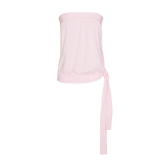 COTTON JERSEY TIE SIDE TUBE TOP | CHERRY BLOSSOM