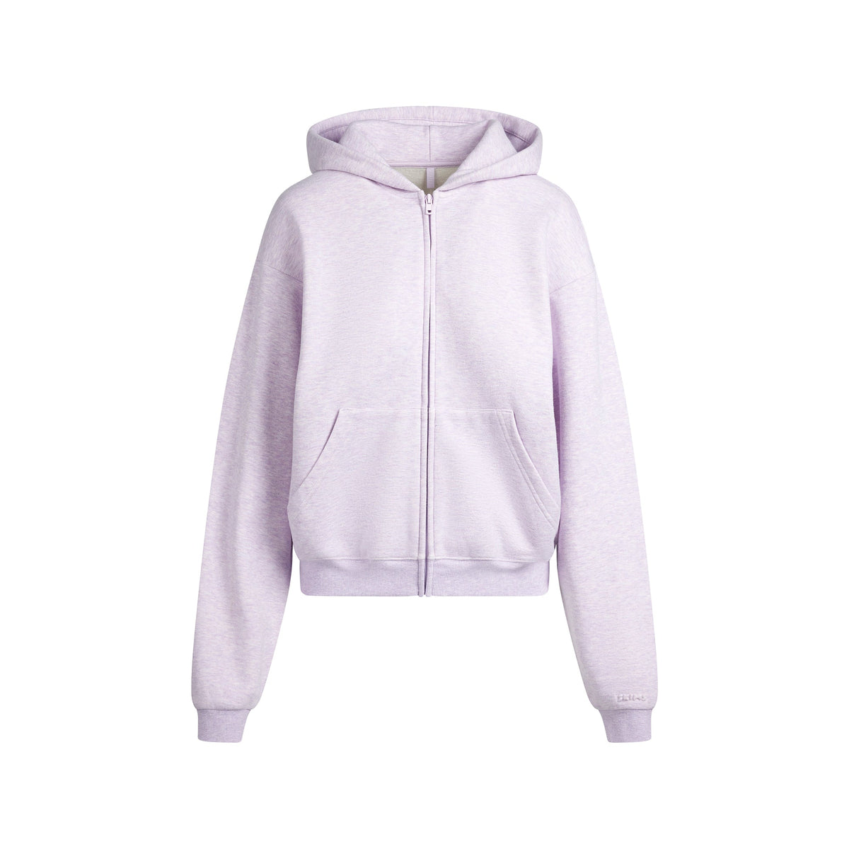 COTTON FLEECE ZIP UP HOODIE | PURPLE HEATHER