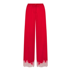 SILK LACE PANT | RUBY CONTRAST