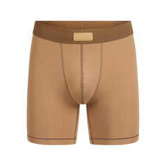 SKIMS COTTON MENS 5" BOXER BRIEF | RUSSET