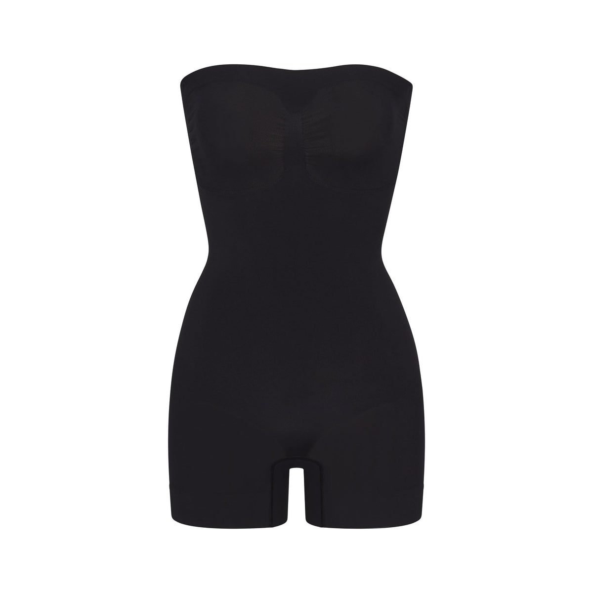 SEAMLESS SCULPT STRAPLESS SHORTIE BODYSUIT | ONYX