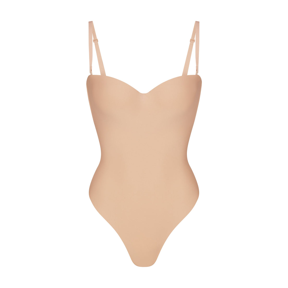 SKIMS BODY UNDERWIRE THONG BODYSUIT | CLAY