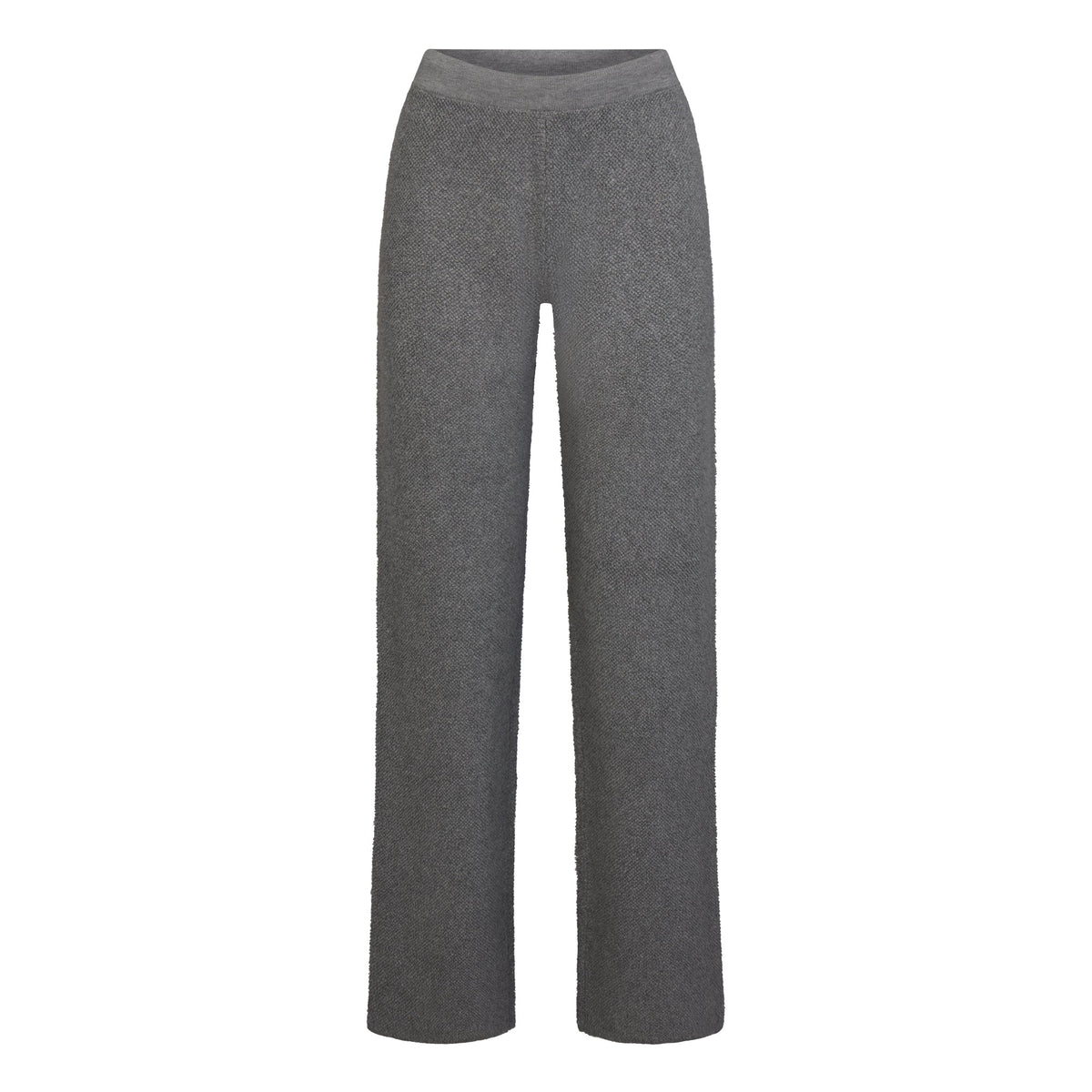 TEXTURED KNIT SHERPA PANT | DARK HEATHER GREY